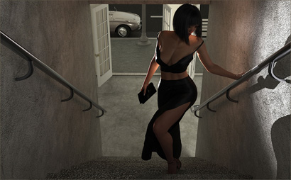 Woman in Stairway