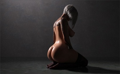 Wearing Only Sleeves and Nylons