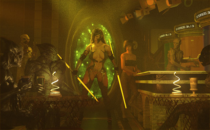 Earth Sheriff Arrives in Bar/Lounge