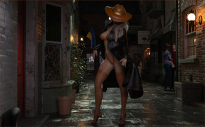 Woman Checking for Nylon Runs