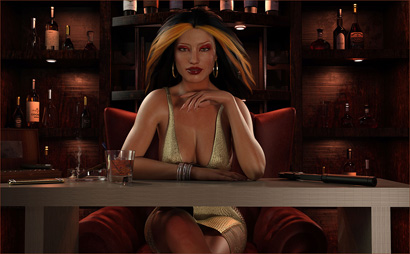 Woman Guards Cash Register