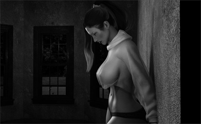 Woman Admires Herself