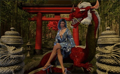 Asian Woman's Eastern Dragon