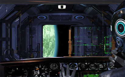 Piloting Mech to Planet Landing