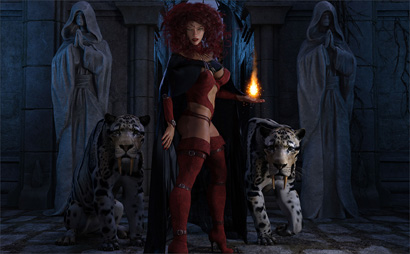 Witch Spellcasts Saber Tooths